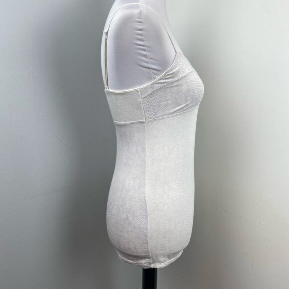 Free People Intimately White Purple Snakeskin Print Cami Tank Top Medium - Picture 3 of 8